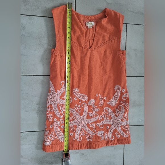 Maeve/Anthropologie Orange Starfish Print Swim Cover-Up/ Used - Picture 8 of 10